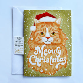 Meowy Christmas 🐱🎄🔊 - Joker Greeting Prank Card (Glitter + Sound)