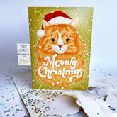 Meowy Christmas 🐱🎄🔊 - Joker Greeting Prank Card (Glitter + Sound)