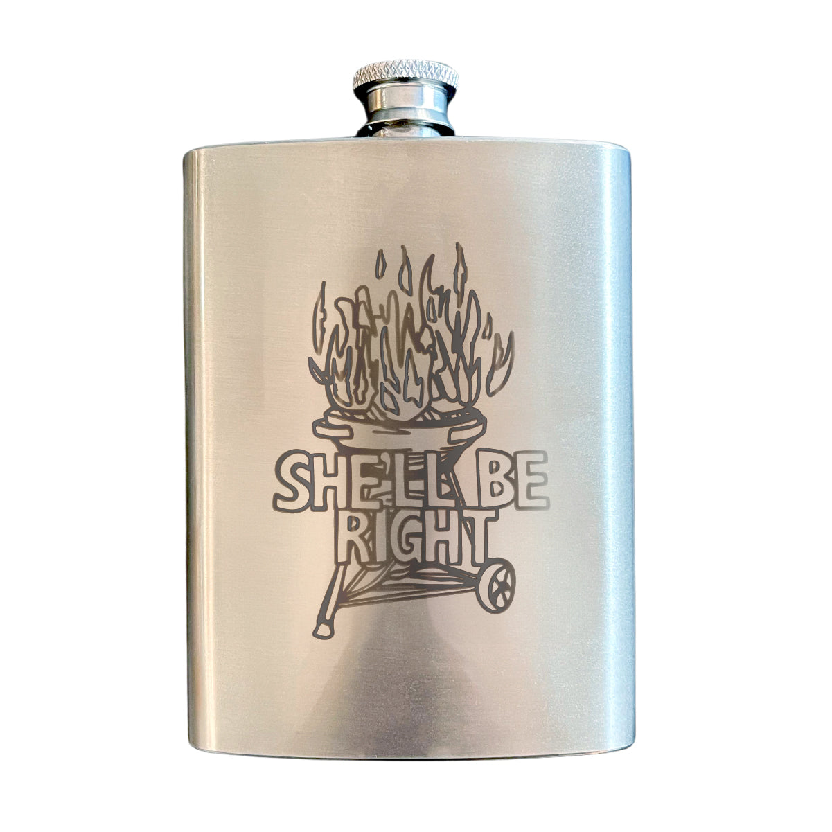 She’ll Be Right BBQ 🤷🔥 - Stainless Steel Flask