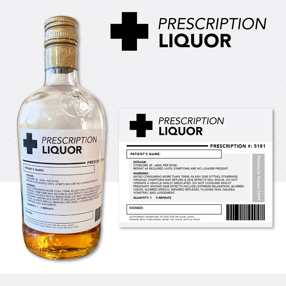 Prescription Liquor Bottle Labels 🥃 - Sticker