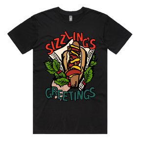 Sizzlin's Greetings 🌭🎅 - Men's T Shirt