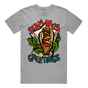 Sizzlin's Greetings 🌭🎅 - Men's T Shirt