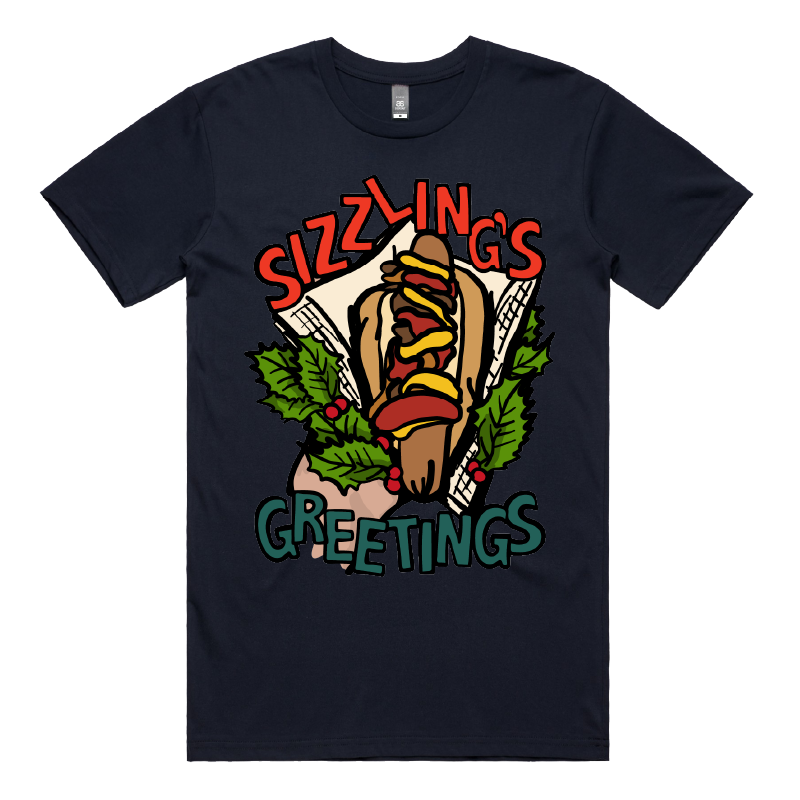 Sizzlin's Greetings 🌭🎅 - Men's T Shirt