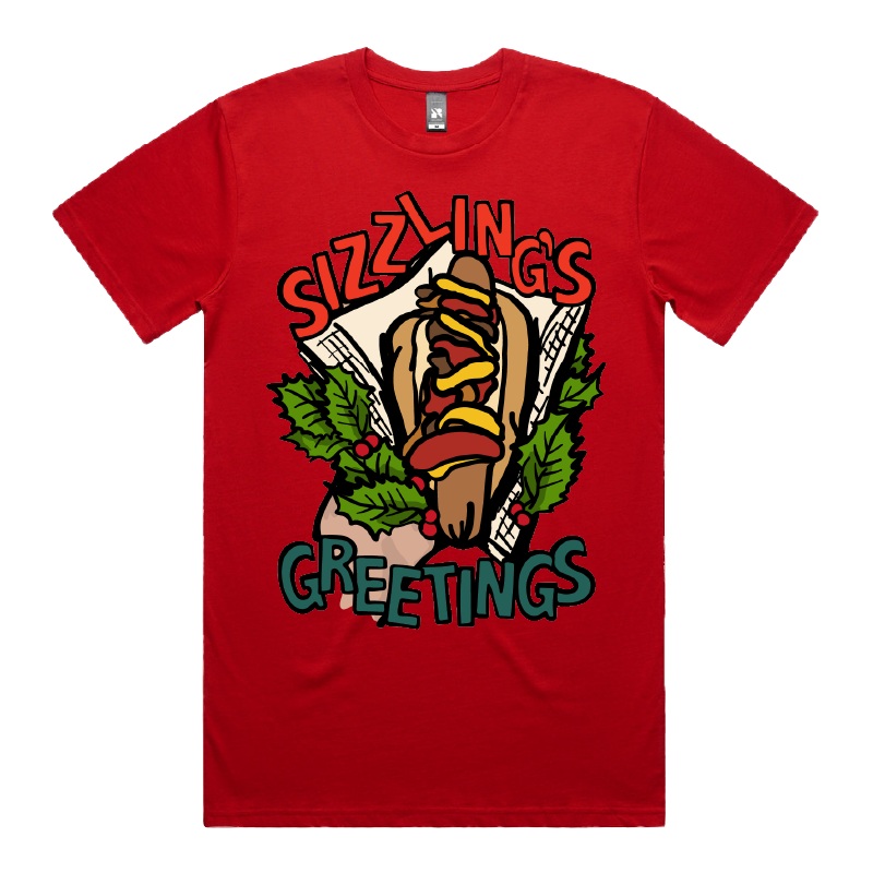 Sizzlin's Greetings 🌭🎅 - Men's T Shirt