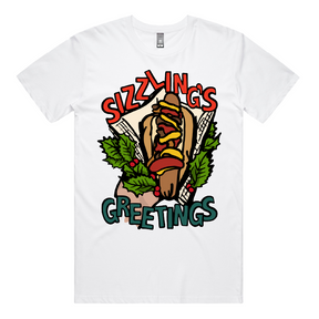 Sizzlin's Greetings 🌭🎅 - Men's T Shirt