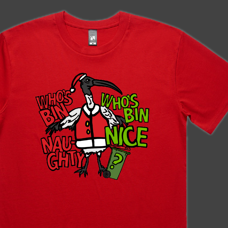 Who's Bin Naughty? 🗑️🎅 - Men's T Shirt