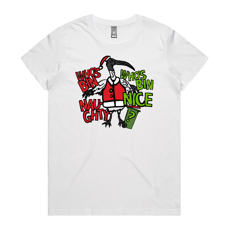 Who's Bin Naughty? 🗑️🎅 - Women's T Shirt