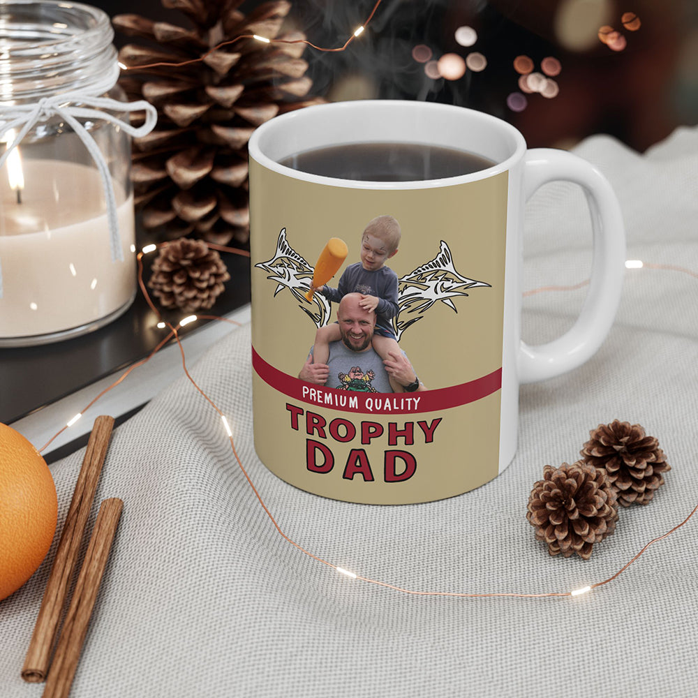 Trophy Dad 🍺🏆 – Personalised Coffee Mug