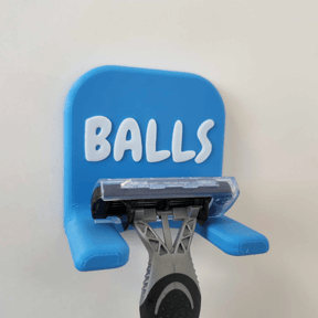 Balls / Blue Razor Holsters 🪒 - Bathroom Razor Holder