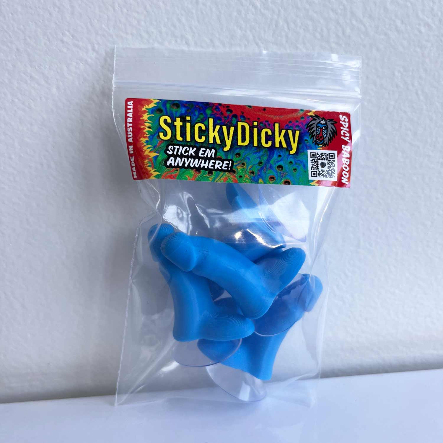 Blue StickyDicky 🪠🍆 - Dick Sticking Prank (4 Pack!)