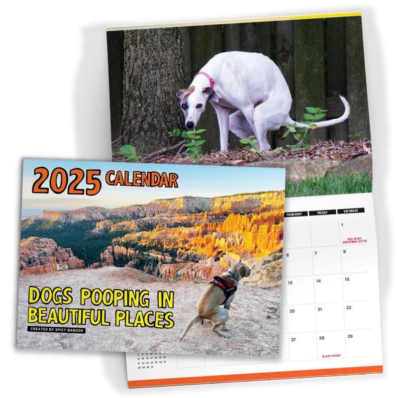 Dogs Pooping in Beautiful 'International' Places 💩🐶 - 2025 Calendar