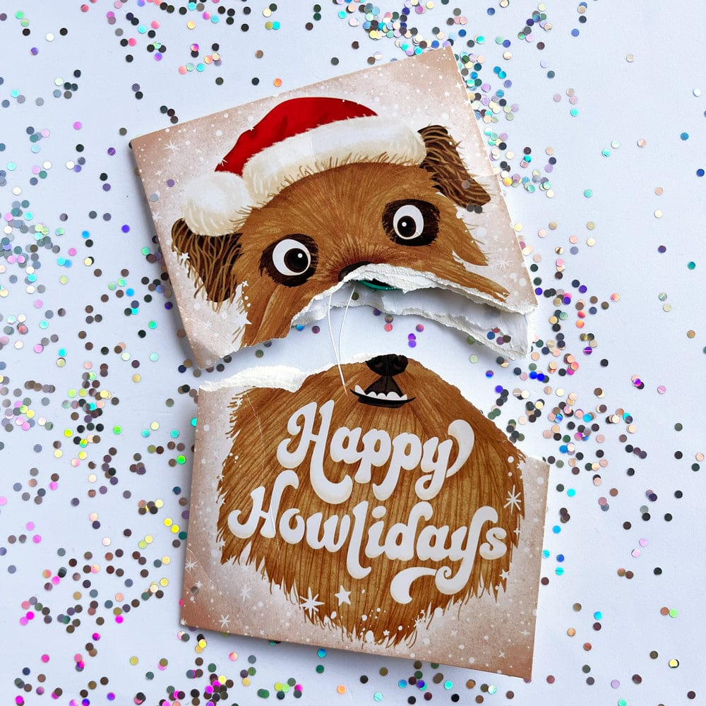 Endless Woofing Christmas 🐶🎄🔊 - Joker Greeting Prank Card (Glitter + Sound)