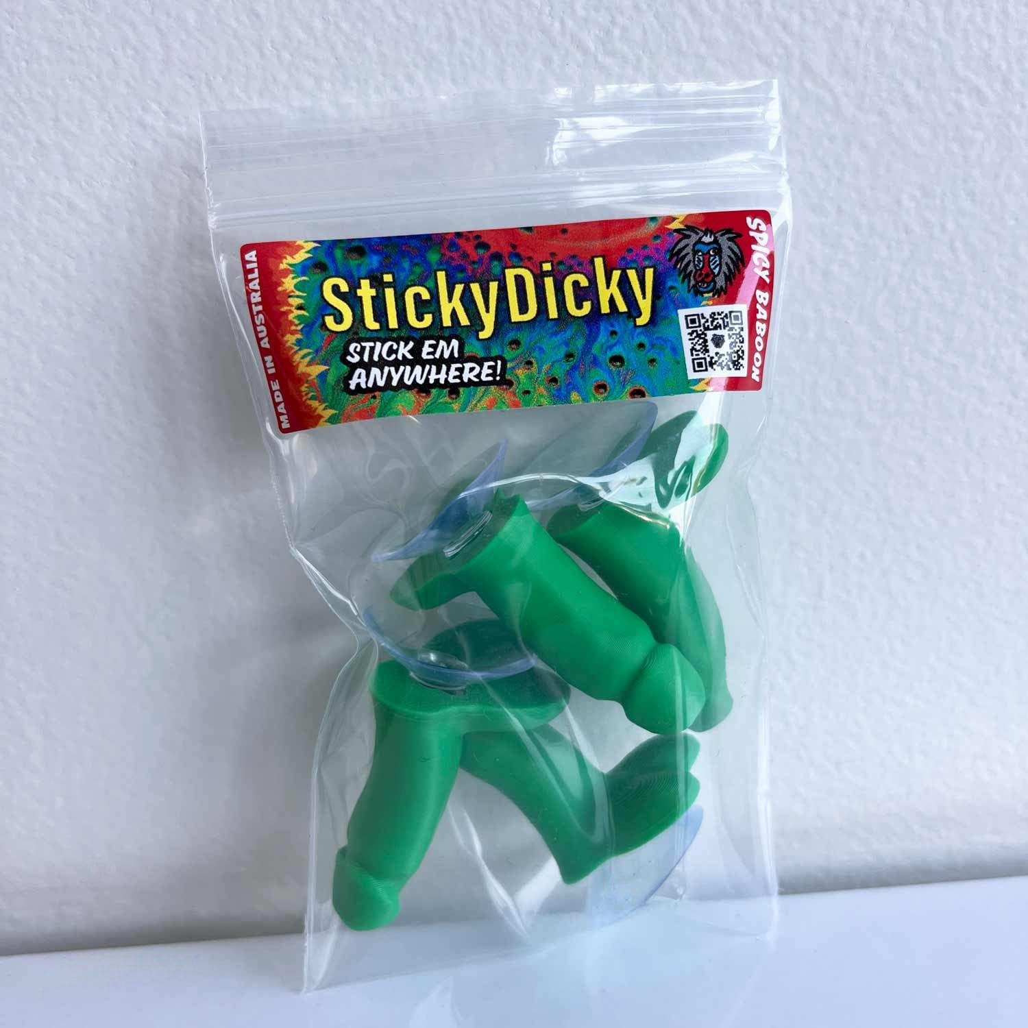 Green StickyDicky 🪠🍆 - Dick Sticking Prank (4 Pack!)