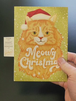 Meowy Christmas 🐱🎄🔊 - Joker Greeting Prank Card (Glitter + Sound)