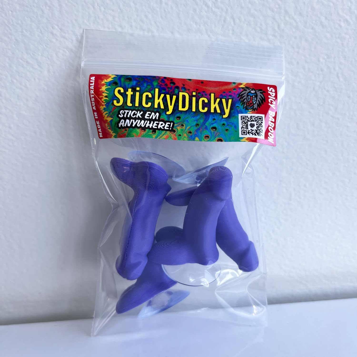 Purple StickyDicky 🪠🍆 - Dick Sticking Prank (4 Pack!)