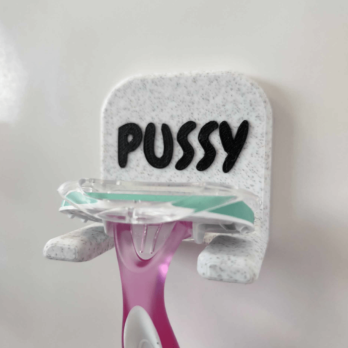 Pussy / Marble Razor Holsters 🪒 - Bathroom Razor Holder