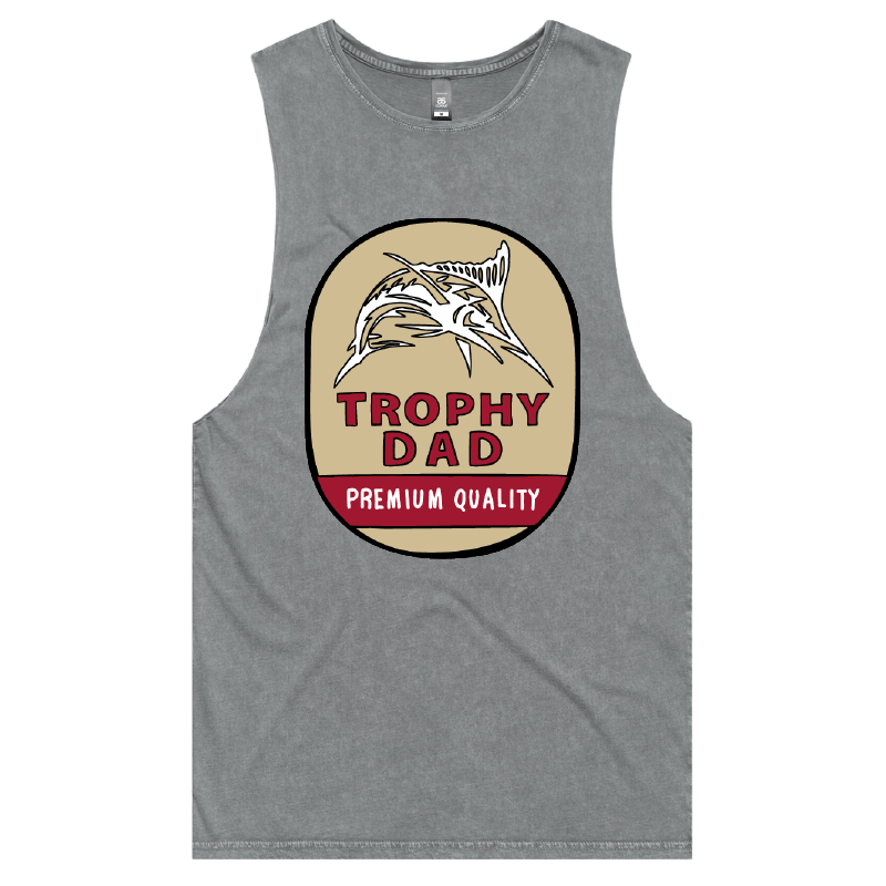 S / Ash / Large Front Design Trophy Dad Northern 🍺🏆 – Tank