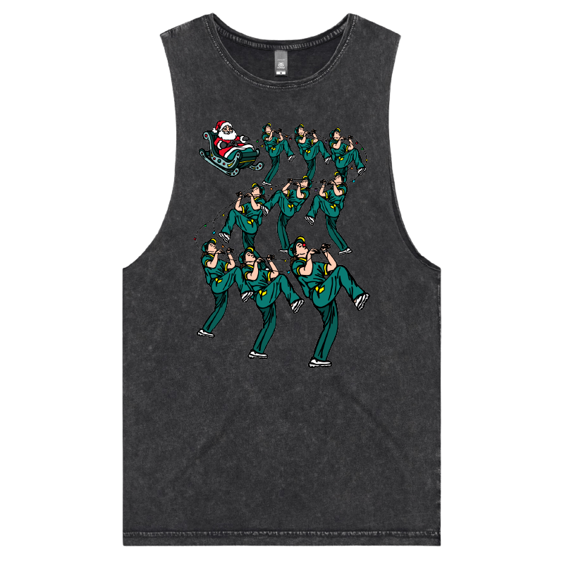 S / Black / Large Front Design Santa's Raygundeers 🦌🎄 - Tank