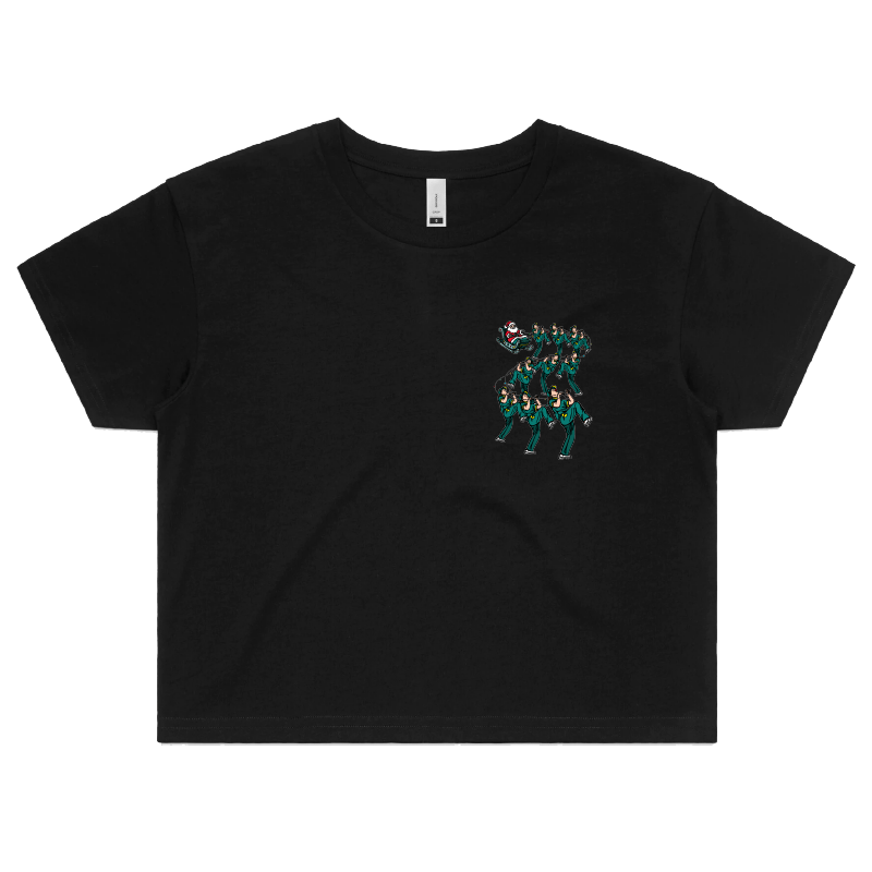 S / Black Santa's Raygundeers 🦌🎄 - Women's Crop Top