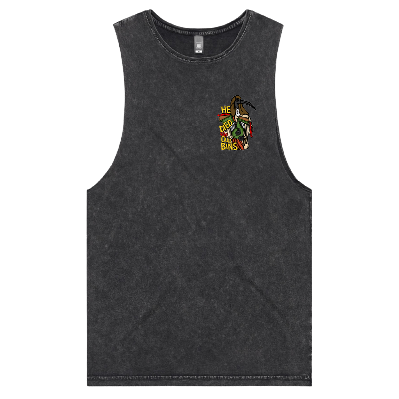 S / Black / Small Front Design Died For Our Bins 🗑️🙏 - Tank