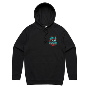 S / Black / Small Front Print That Escalated Quickly 🤬😬 – Unisex Hoodie