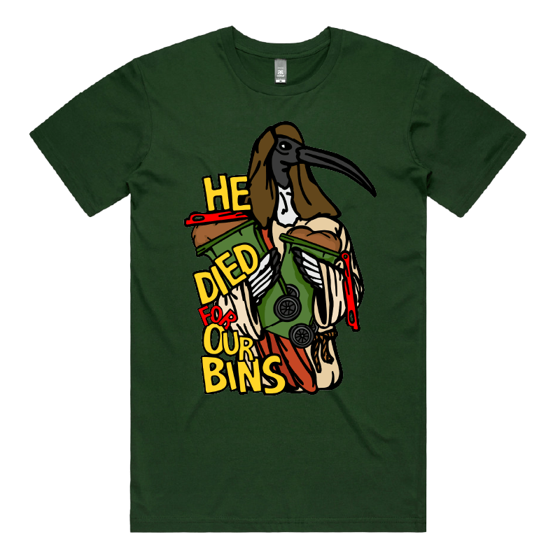 S / Green / Large Front Design Died For Our Bins 🗑️🙏 - Men's T Shirt