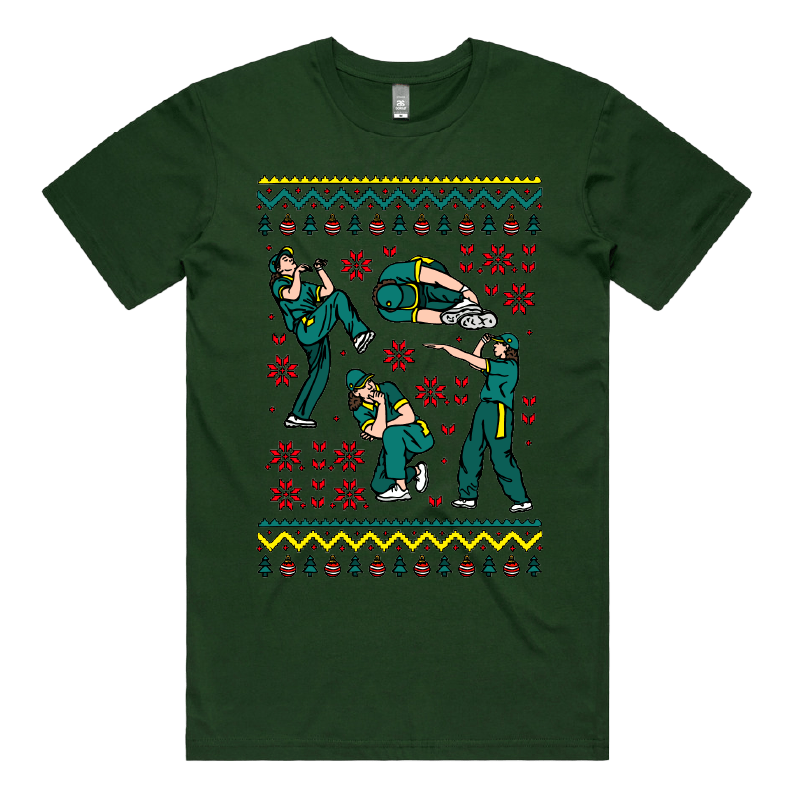 S / Green / Large Front Design Raygun Sweater 💃⛄ - Men's T Shirt