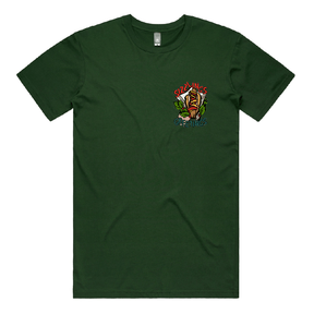 S / Green / Small Front Design Sizzlin's Greetings 🌭🎅 - Men's T Shirt