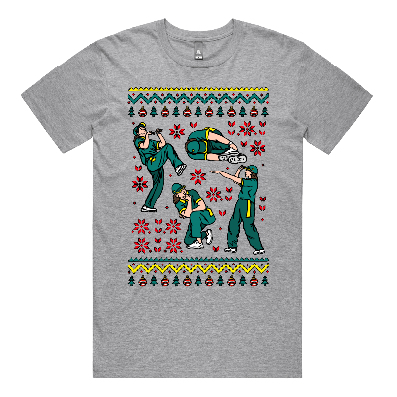 S / Grey / Large Front Design Raygun Sweater 💃⛄ - Men's T Shirt