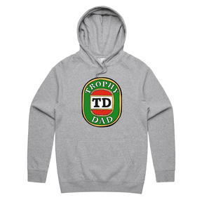 S / Grey / Large Front Print Trophy Dad Victor Bravo 🍺🏆 – Unisex Hoodie