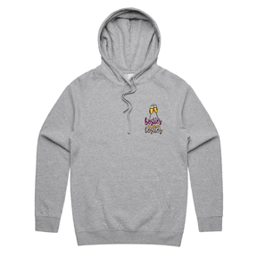 S / Grey / Small Front Print Besties Before Testies 👭🥰 – Unisex Hoodie