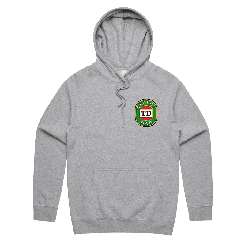 S / Grey / Small Front Print Trophy Dad Victor Bravo 🍺🏆 – Unisex Hoodie