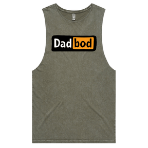 S / Moss / Large Front Design DadBod Logo 💻🧻 – Tank