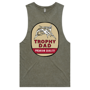 S / Moss / Large Front Design Trophy Dad Northern 🍺🏆 – Tank