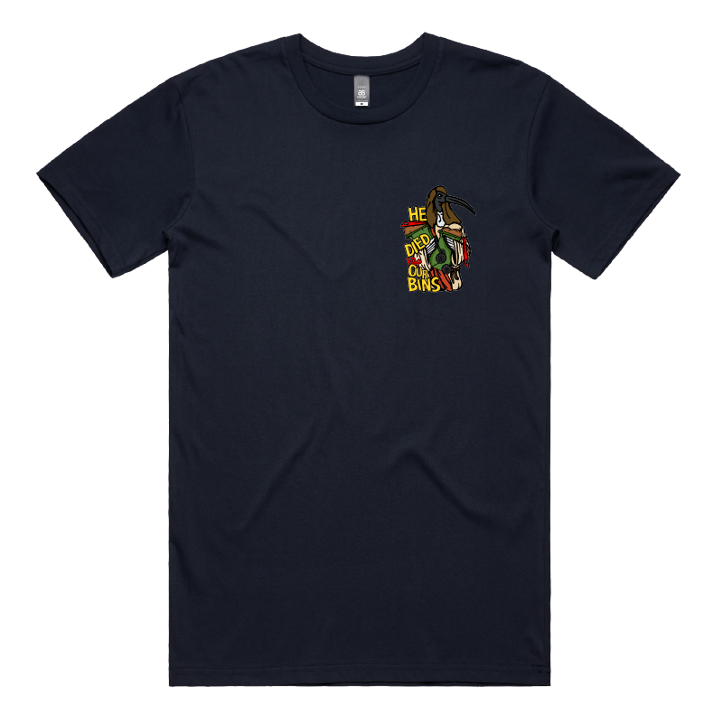 S / Navy / Small Front Design Died For Our Bins 🗑️🙏 - Men's T Shirt