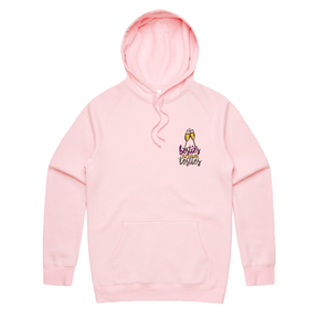 S / Pink / Small Front Print Besties Before Testies 👭🥰 – Unisex Hoodie