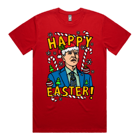 S / Red / Large Front Design Biden Christmas 👨‍🦳🥚 - Men's T Shirt