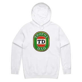 S / White / Large Front Print Trophy Dad Victor Bravo 🍺🏆 – Unisex Hoodie