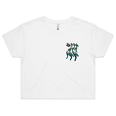 S / White Santa's Raygundeers 🦌🎄 - Women's Crop Top