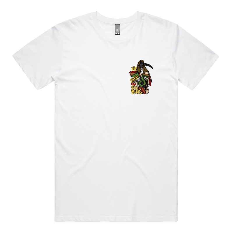 S / White / Small Front Design Died For Our Bins 🗑️🙏 - Men's T Shirt