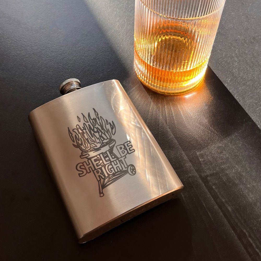 She’ll Be Right BBQ 🤷🔥 - Stainless Steel Flask