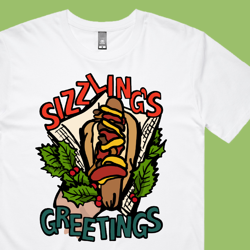 Sizzlin's Greetings 🌭🎅 - Men's T Shirt