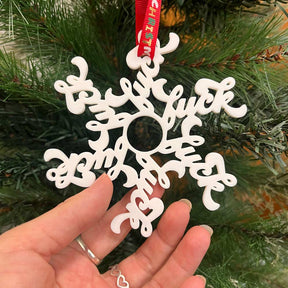 Sweary Snowflake 🤬❄️ - Christmas Ornament