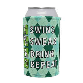 Swing Swear Drink Repeat 🏌 –  Stubby Holder