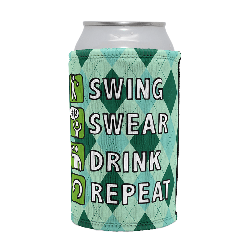 Swing Swear Drink Repeat 🏌 –  Stubby Holder