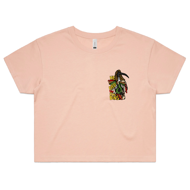 XS / Pink Died For Our Bins 🗑️🙏 - Women's Crop Top