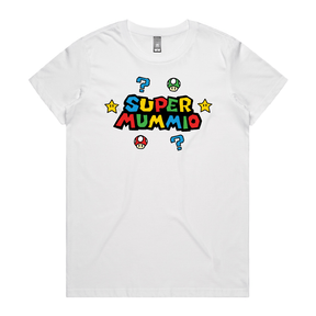 XS / White / Large Front Design Super Mummio ⭐🍄 – Women's T Shirt