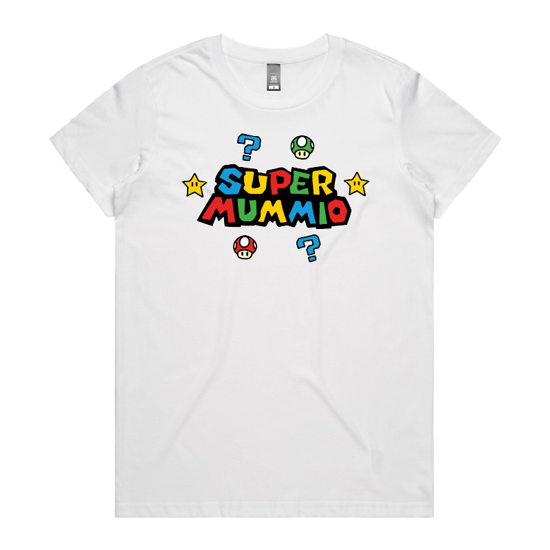 XS / White / Large Front Design Super Mummio ⭐🍄 – Women's T Shirt