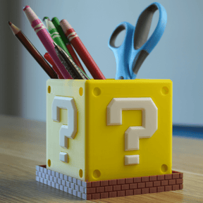 Yellow ? - Planter / Pen Holder Super Planters 🕹️⭐ - Planter / Pen Holder