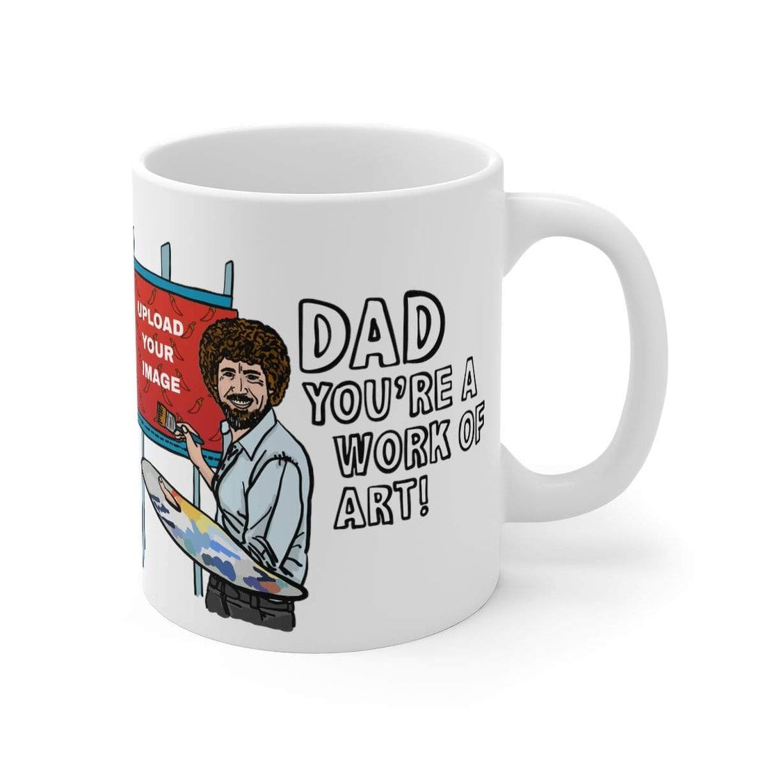 Bob Ross Dad Art 🎨 - Personalised Coffee Mug